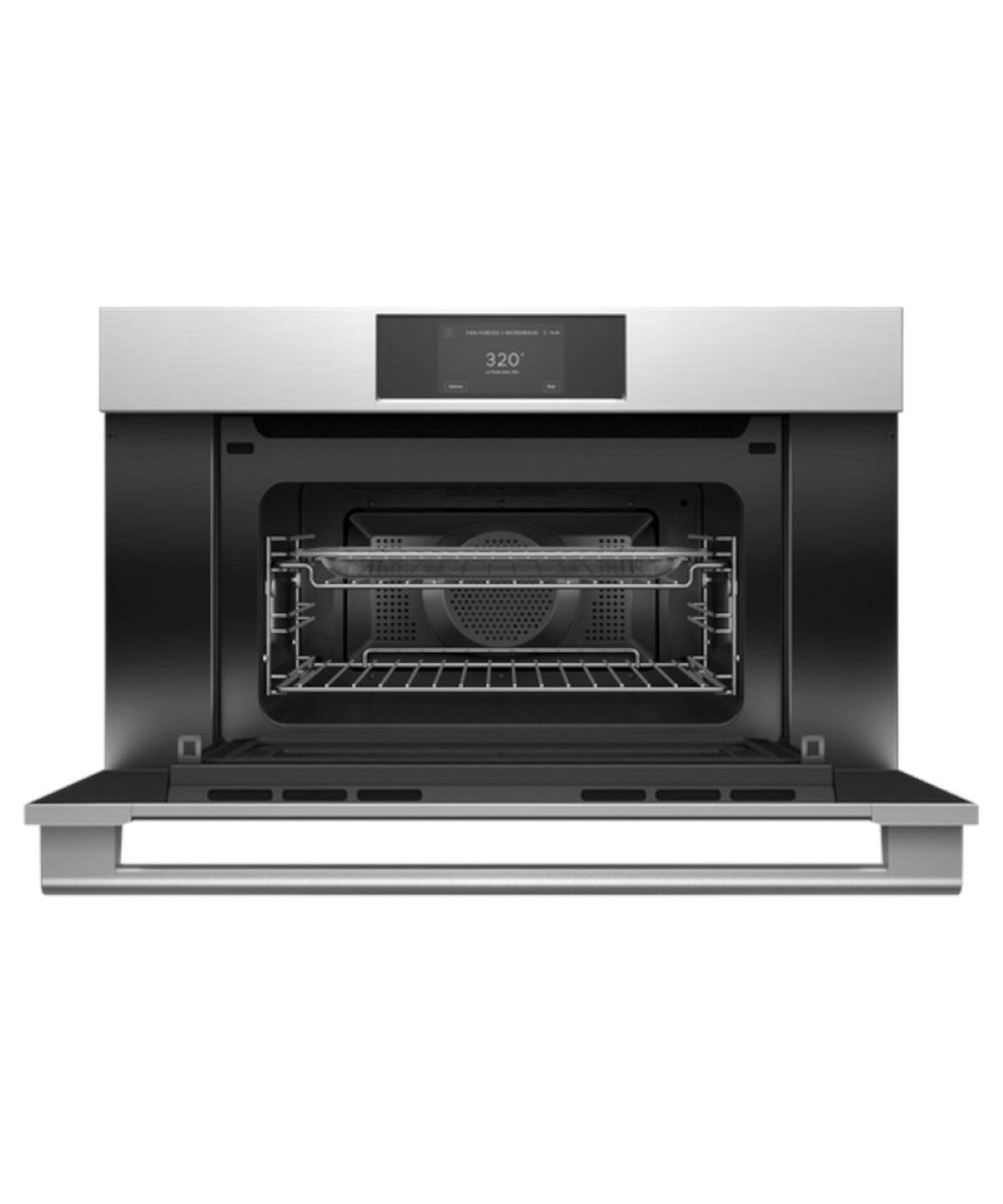 Fisher & Paykel - 30" 1.9 Cu. Ft. Single Convection Speed Oven, 5" Touchscreen - Compact - Stainless Steel