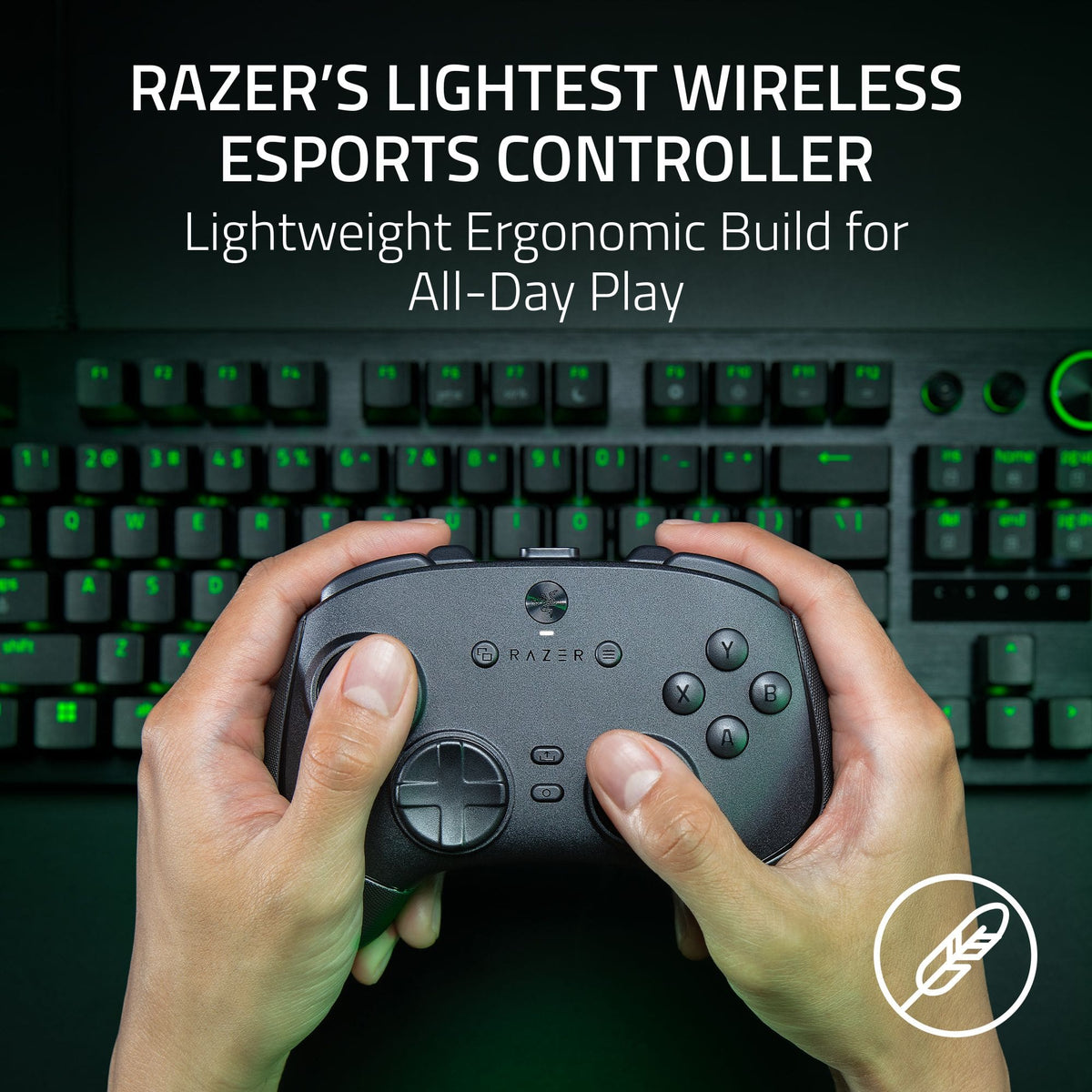 Razer - Wolverine V3 Pro 8K Wireless Gaming Controller with TMR Thumbsticks and Swappable Caps for PC - Black