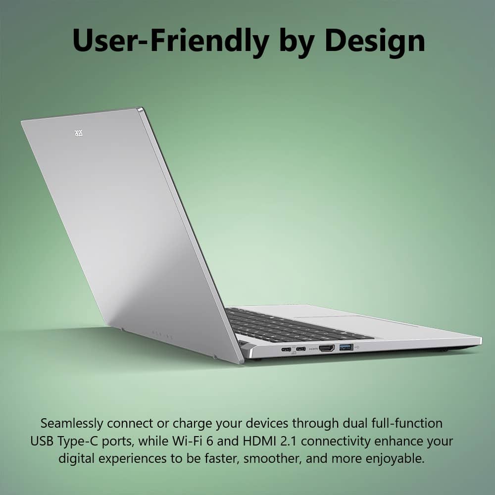 Acer - Aspire Go 15 Laptop - 15.6" Full HD IPS Display 2k - AMD Ryzen 5 4000 Series 2025 - 8GB Memory - 512GB Storage - Pure Silver