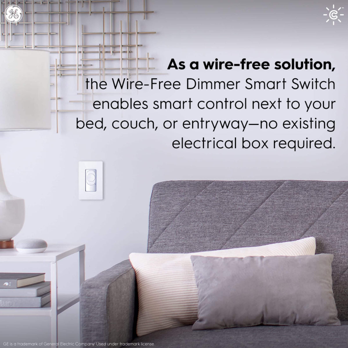 Cync - Smart Dimmer + Tones Control Switch, Wire-Free, Bluetooth - White