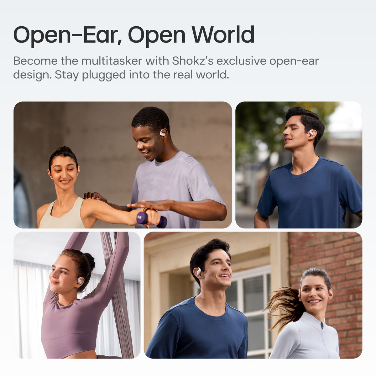 Shokz - OpenFit Air Open-Ear True Wireless Earbuds - White