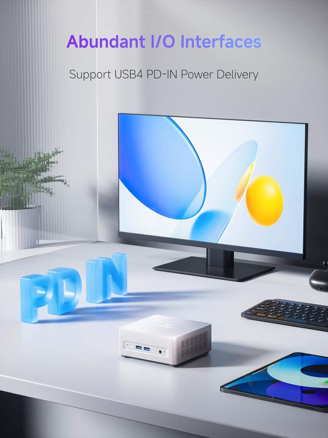 Minisforum - UM870 Slim Mini Desktop PC, AMD Ryzen 7 8745H, 16 GB RAM, 512 GB SSD Storage - Silver