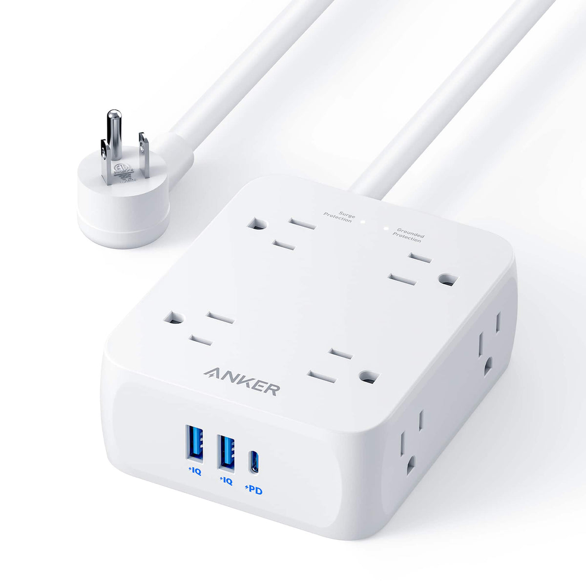 Anker - 341 USB Power Strip - White