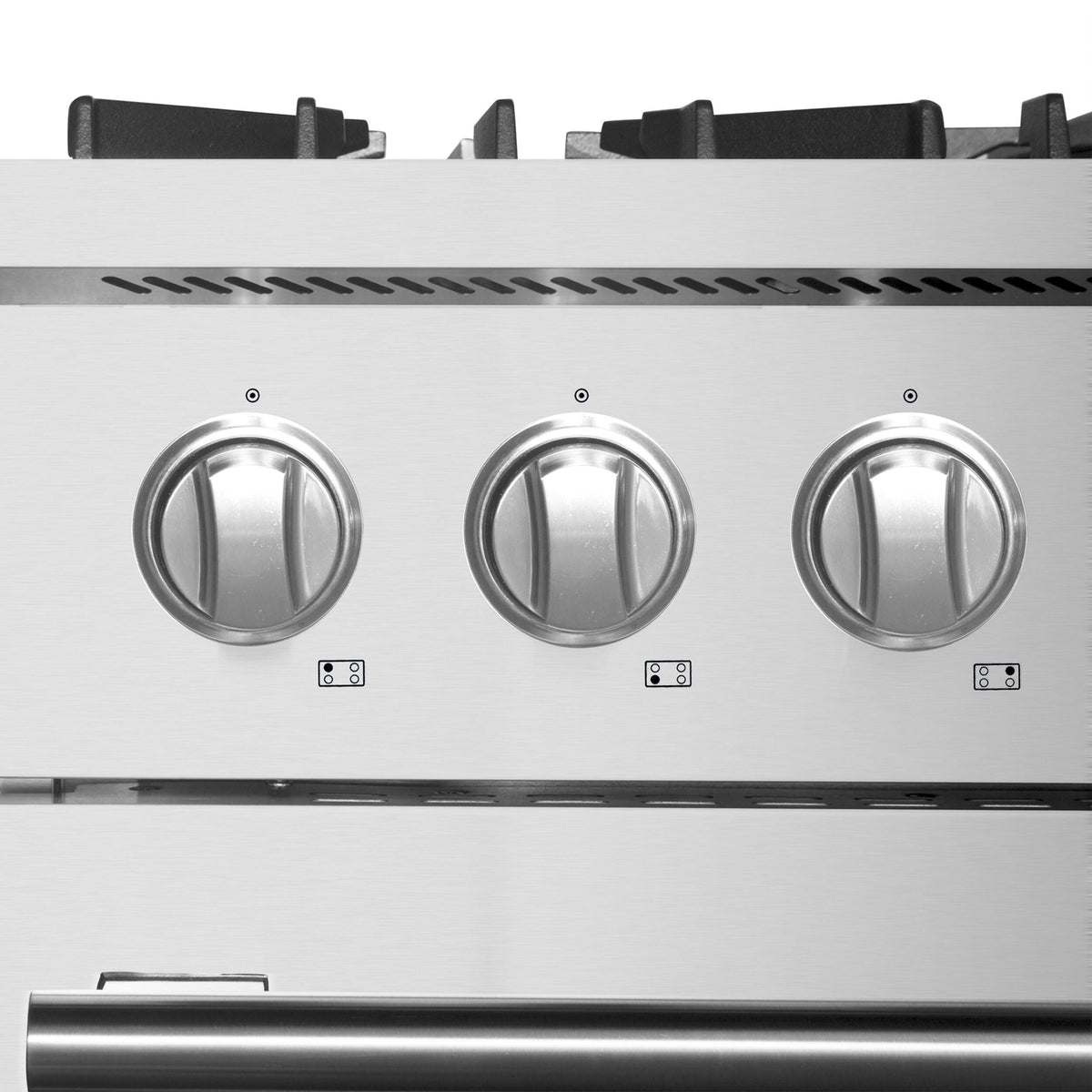 Forno Appliances - 30 in. Wide 4 Burner Marco 4.32 Cu. Ft. Freestanding Dual Fuel Convection Range with Dual Ring Burner - Silver