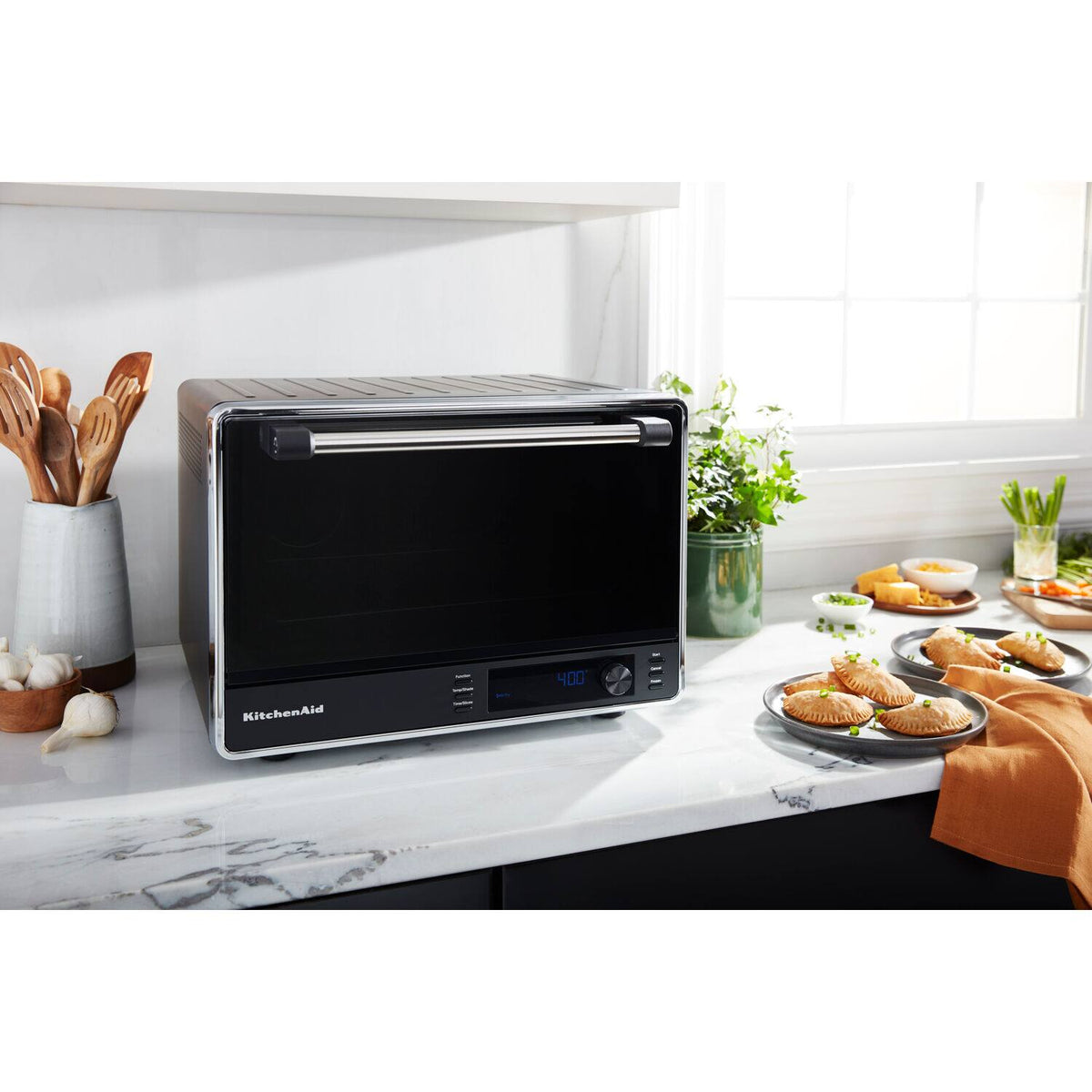KitchenAid - Dual Convection Countertop Oven with Air Fry and Temperature Probe, 120 VAC - Black Matte