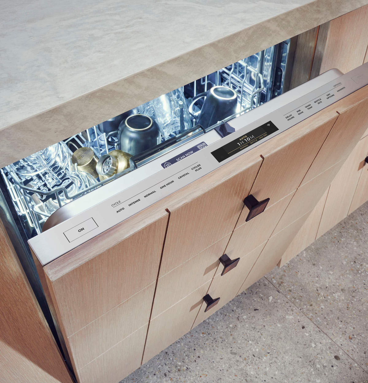 Monogram - 24" Top Control Smart Built-In Stainless Steel Tub Dishwasher with 3rd Rack, 40 dBA, and Advanced Water System - Custom Panel Ready