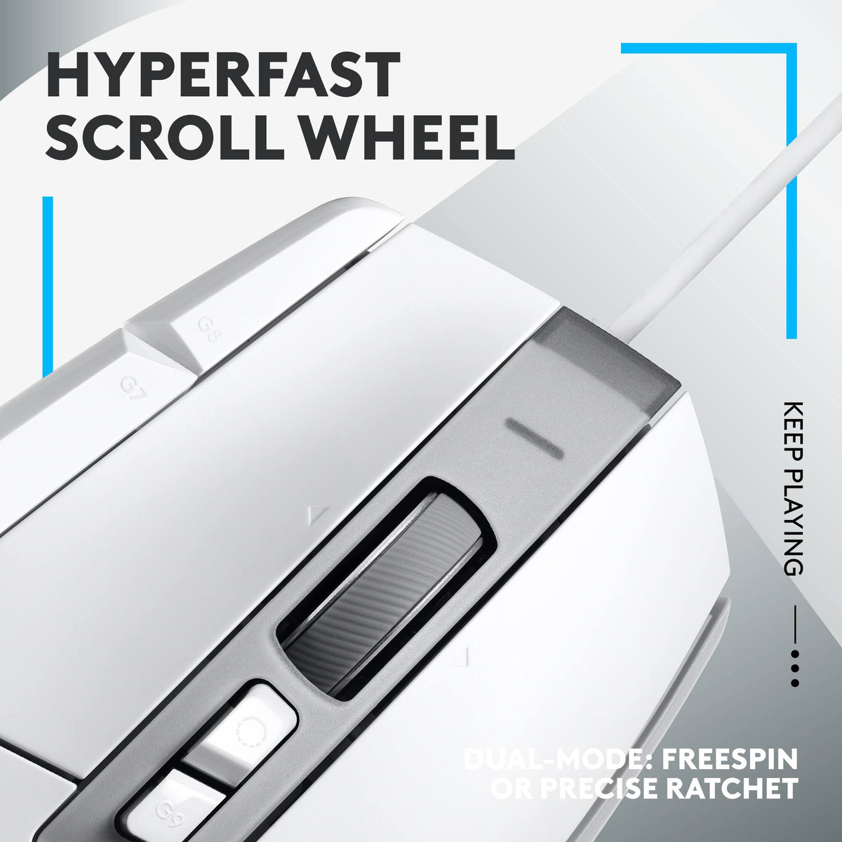 Logitech - G502 X Wired USB Optical Gaming Mouse with HERO 25K Sensor - Wired - White