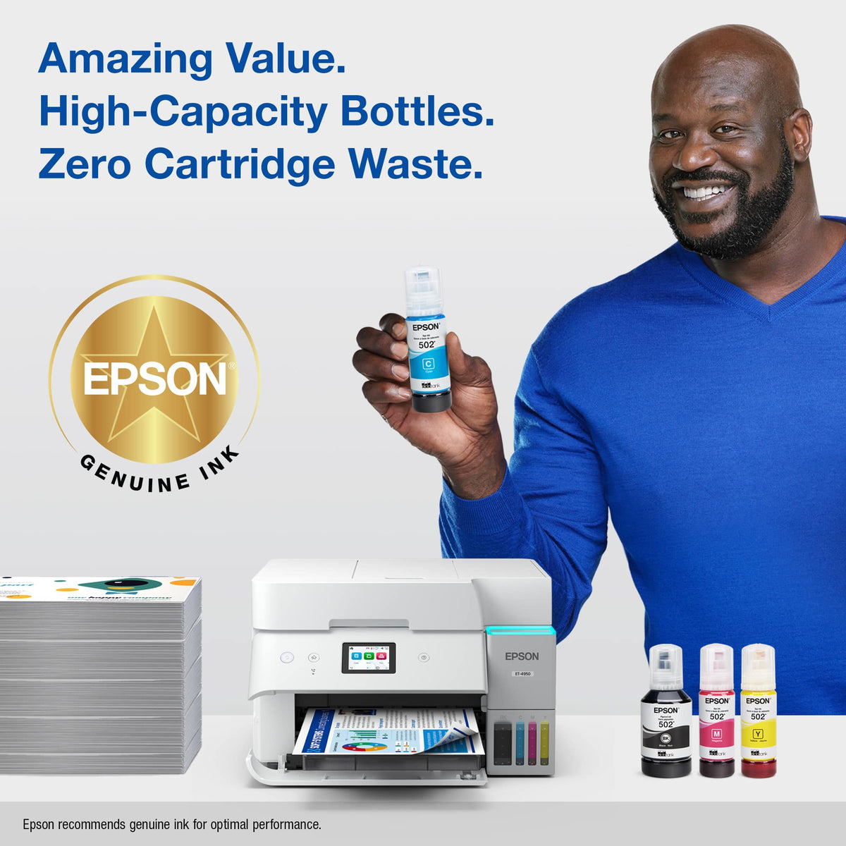 Epson - EcoTank 502 3-Pack Ink Bottles - Cyan/Magenta/Yellow