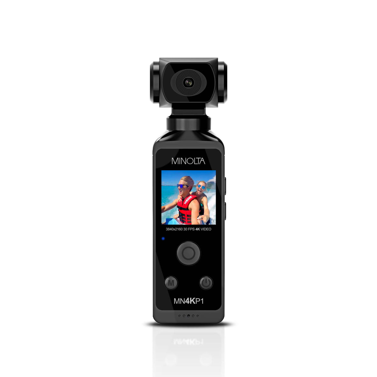Minolta - MN4KP1 4K Video 16.0-Megapixel Waterproof Camcorder Bundle - Black