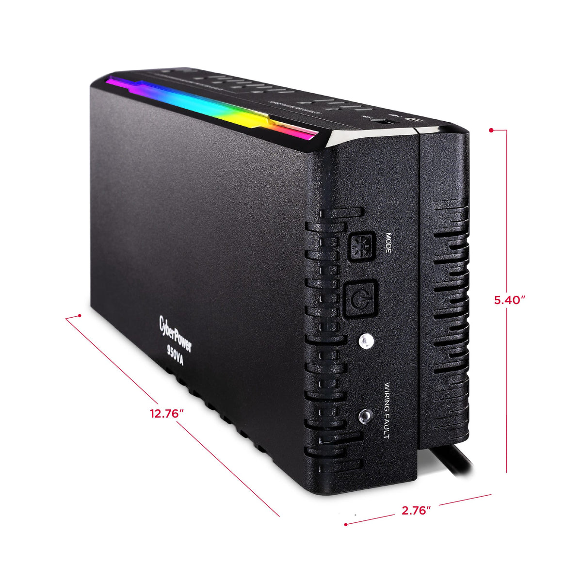 CyberPower - GX950UC Gaming UPS System with RGB Lighting and USB Charging Ports - Black