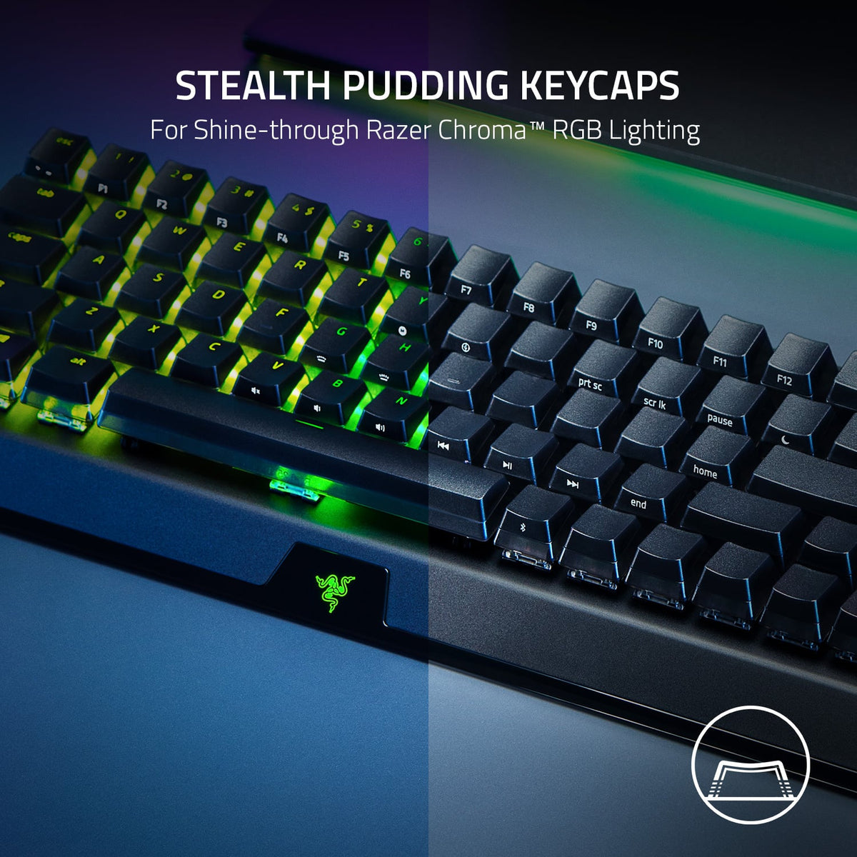 Razer - BlackWidow V3 Hyperspeed Phantom Edition 65% Mini Wireless Mechanical Gaming Keyboard with Chroma RGB Backlighting - Black