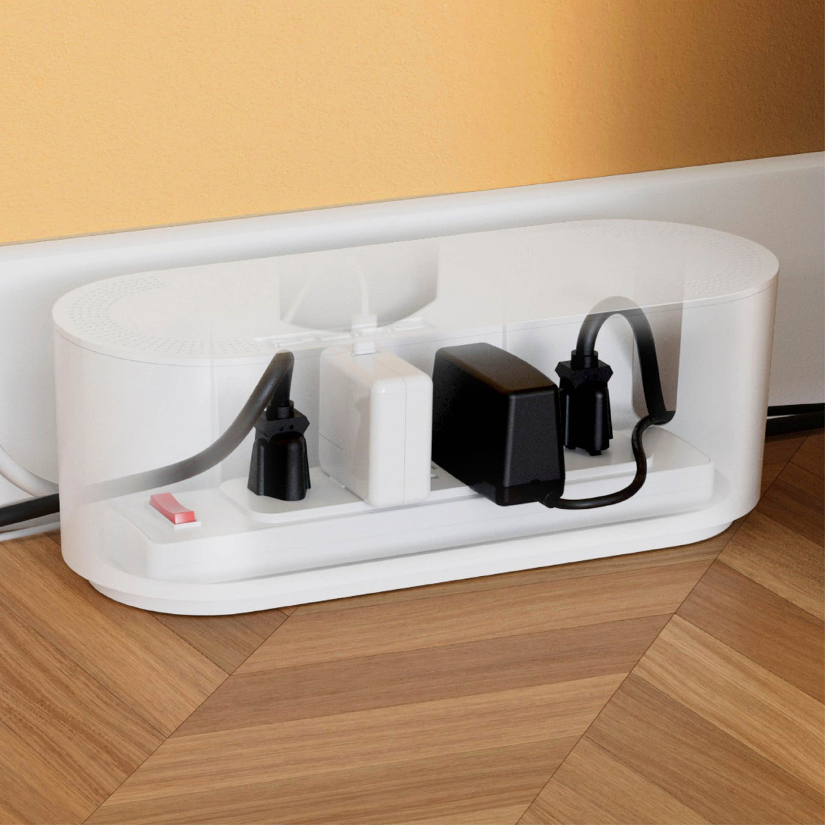 D-Line - Small Cord Organzier Box - White