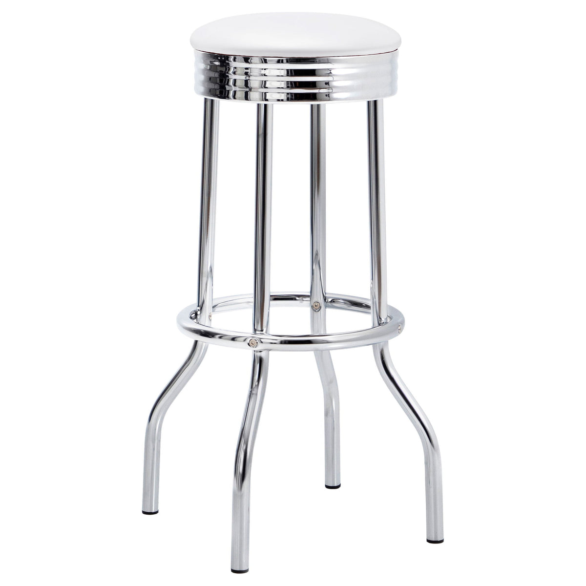 Midge - Upholstered Swivel Bar Stool (Set of 2) - White