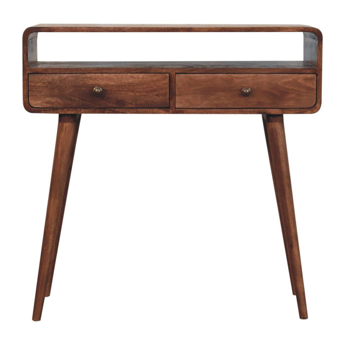 Solid Wood Curved Console Table