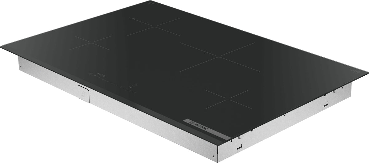 Bosch - 800 Series 30" Built-In Electric Induction Cooktop with 4 elements, HomeConnect and Frameless Design - Black
