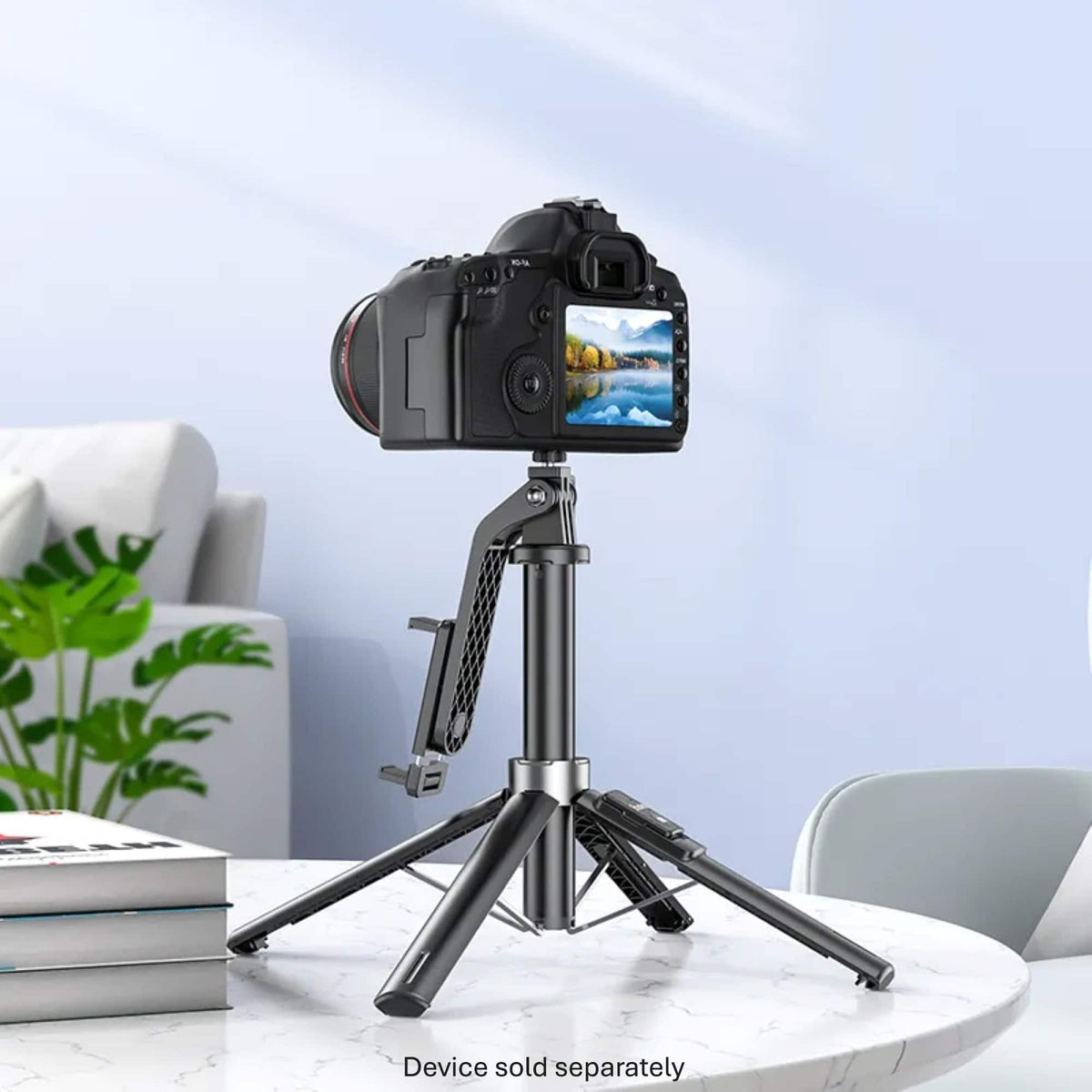 HOCO - 54" Expandable Selfie Stick and Tripod for Content Creators - Black