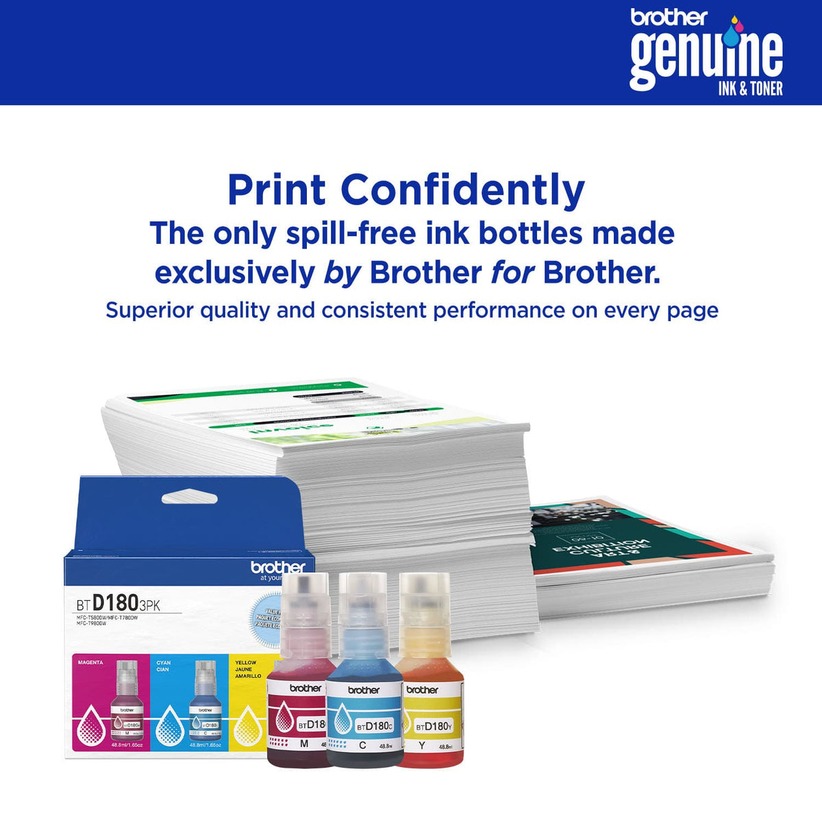 Brother - Genuine BTD180Y High-Yield Yellow Ink Bottle