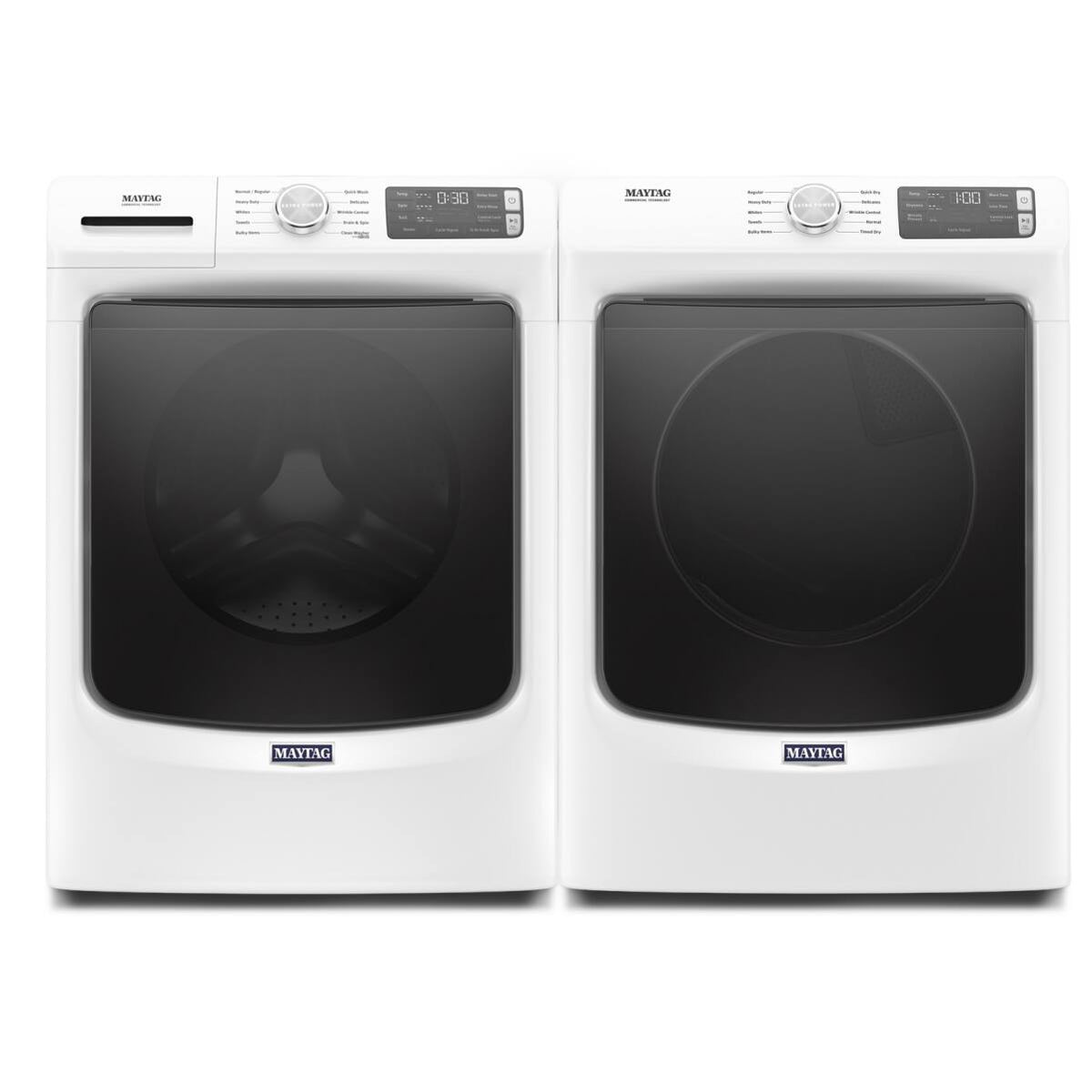 Maytag - 4.5 Cu. Ft. High-Efficiency Stackable Front Load Washer with Steam and Fresh Spin - White