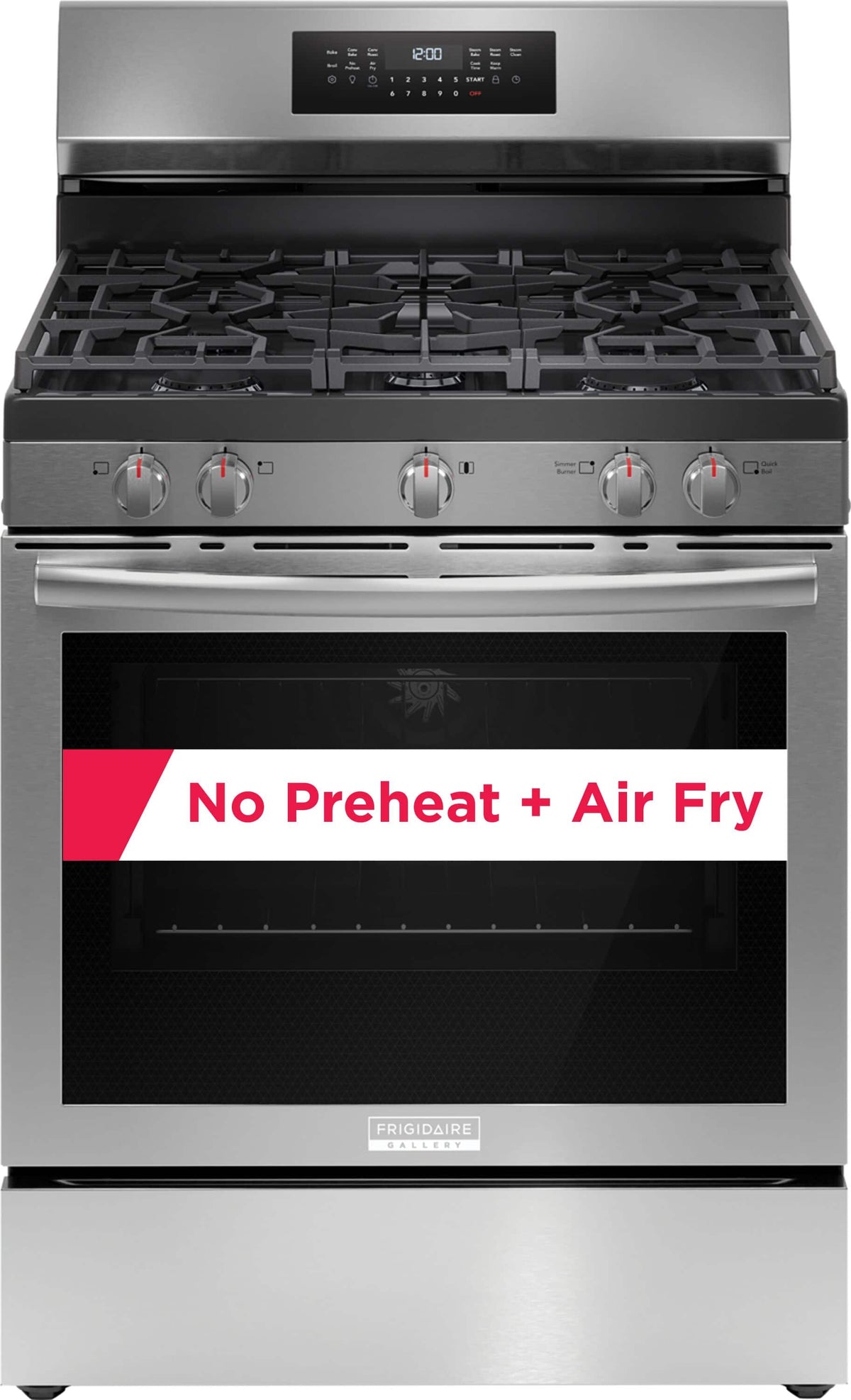Frigidaire - 30" Rear Control Gas Range with Air Fry - Stainless Steel