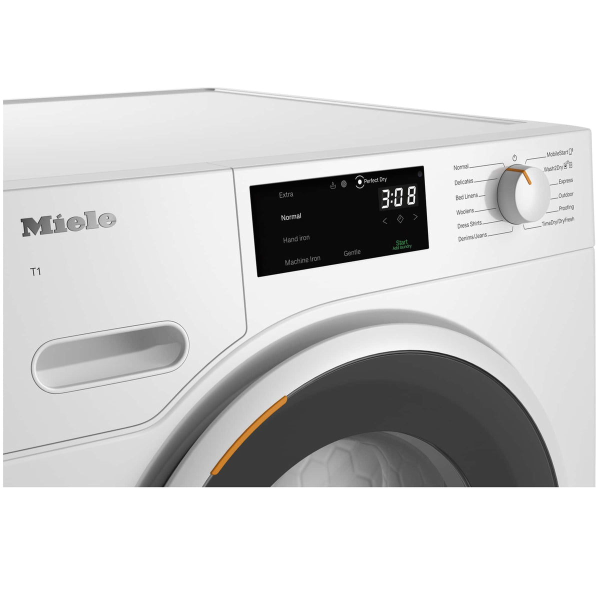 Miele - TXF360WP 24" 4.1 cu ft. Electric Heat Pump Dryer - Lotus White