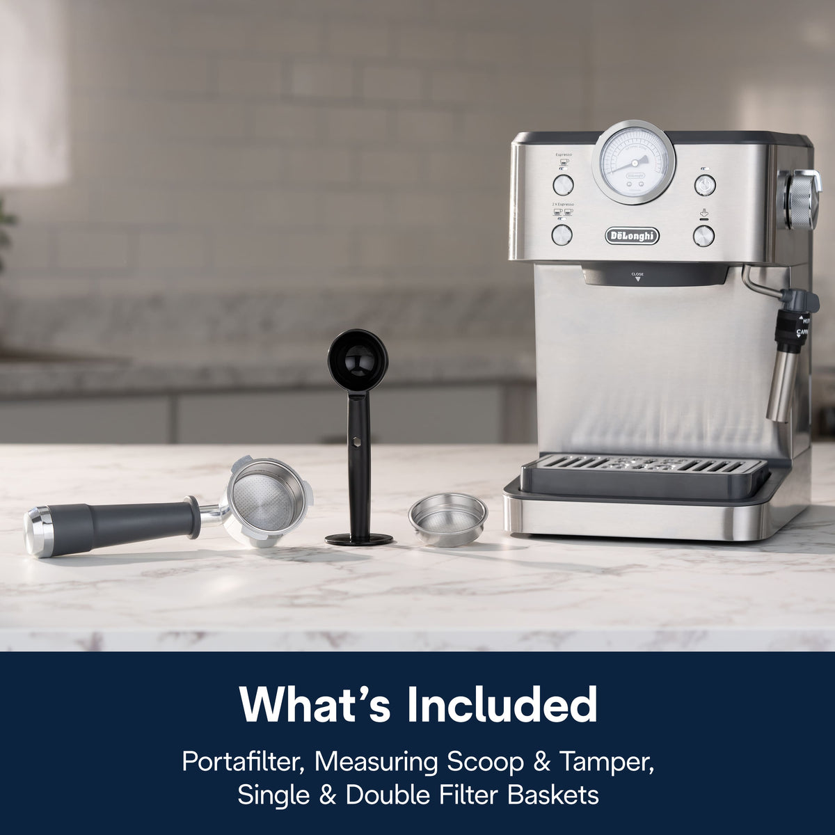 De'Longhi - Classic Espresso Machine - Stainless Steel