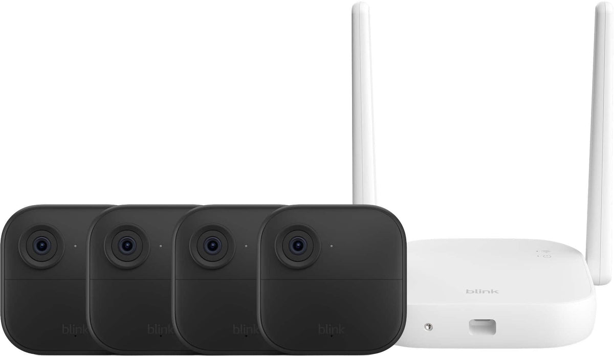 Blink - Outdoor XR+ - Extended Range Battery-Powered Outdoor 4 Camera with 10x security coverage - 4 camera system - Black
