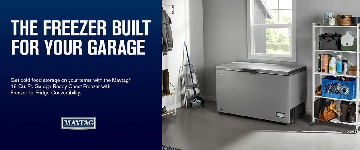 Maytag - Maytag® 16 Cu. Ft. Garage Ready Chest Freezer with Freezer-to-Fridge Convertibility - Gray