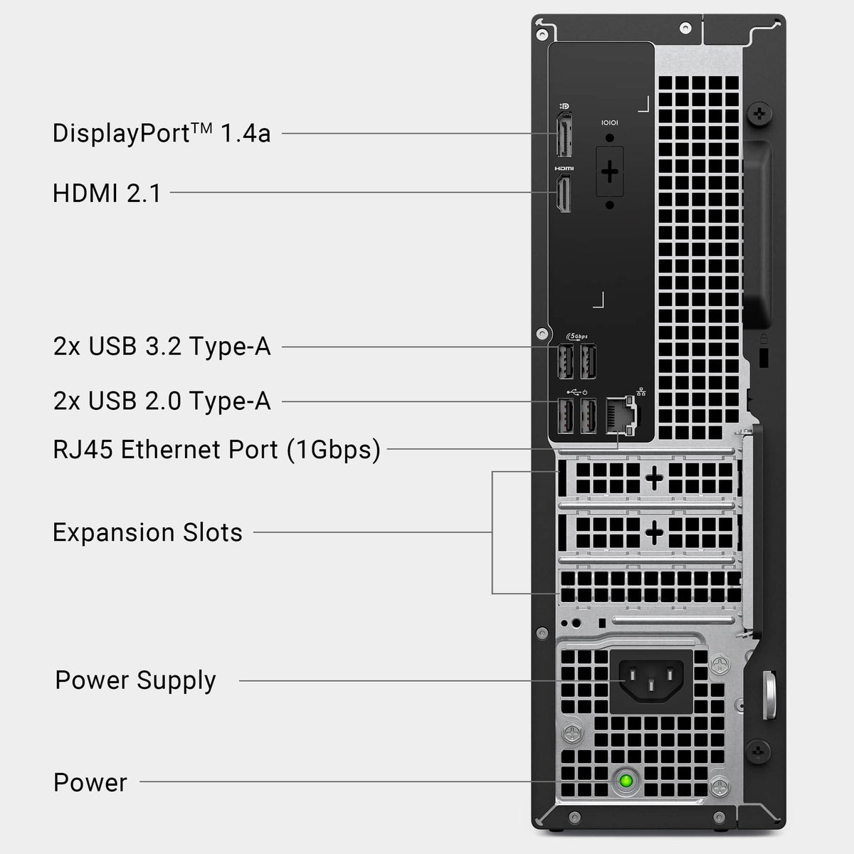 Dell - Slim Desktop - Intel Core Ultra 7 Series 2 265 2025 - 16GB Memory - 1TB Storage - Black