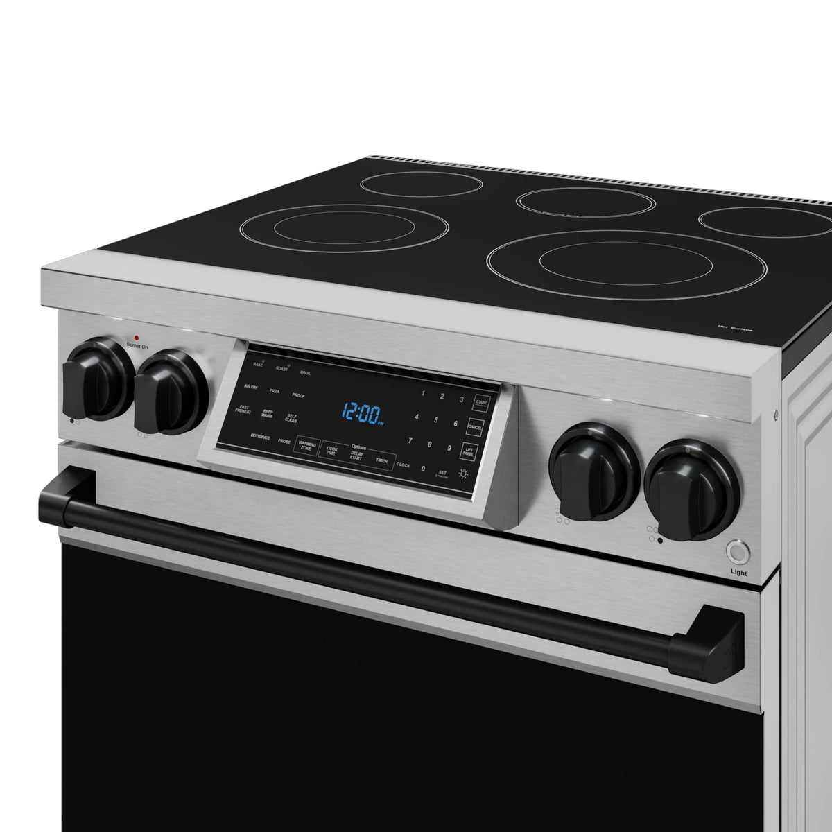 30 in. Wide 5 Elements Gordon Ramsay Series by Thor Kitchen 4.55 Cu. Ft Freestanding Electric Range with Black Hardware - Stainless Steel
