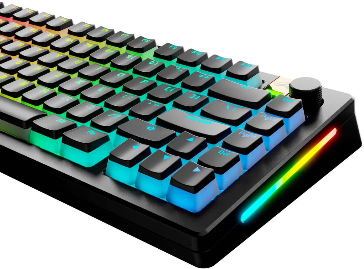 Glorious - Aura V3 Pudding-Style Universal Keycaps for 100% 85% 80% TKL 60% Compact 75% Mechanical Keyboards - Black