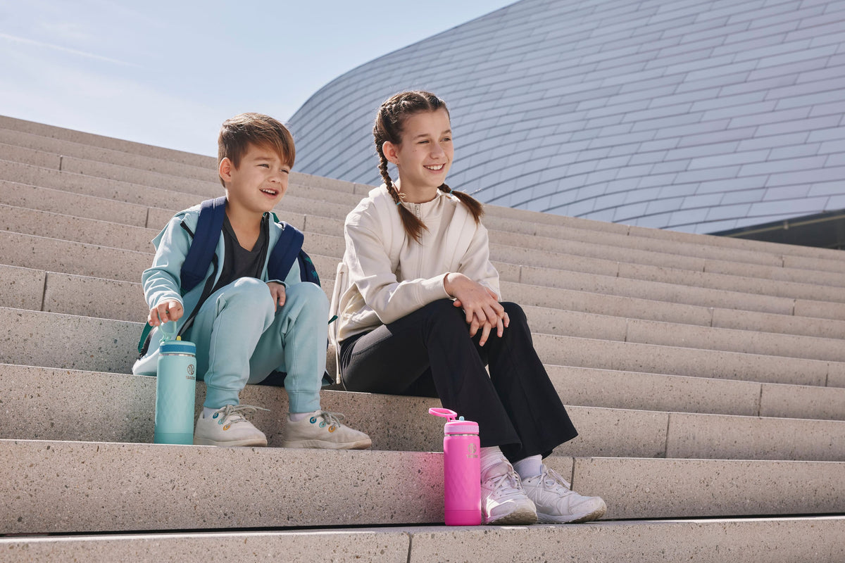 Takeya - Sport 18-oz. Kids Leakproof Water Bottle with Straw Lid - Fuchsia Flash