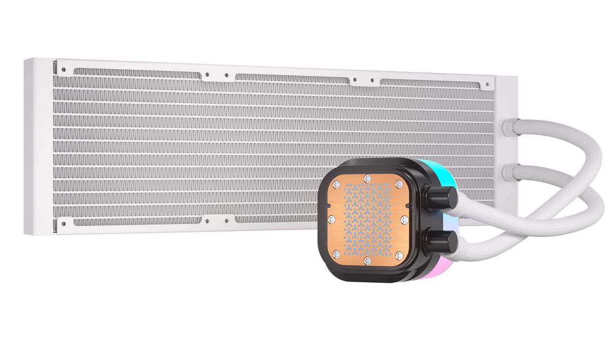 CORSAIR - iCUE LINK TITAN 360 RX Liquid CPU Cooler with RGB Lighting - White