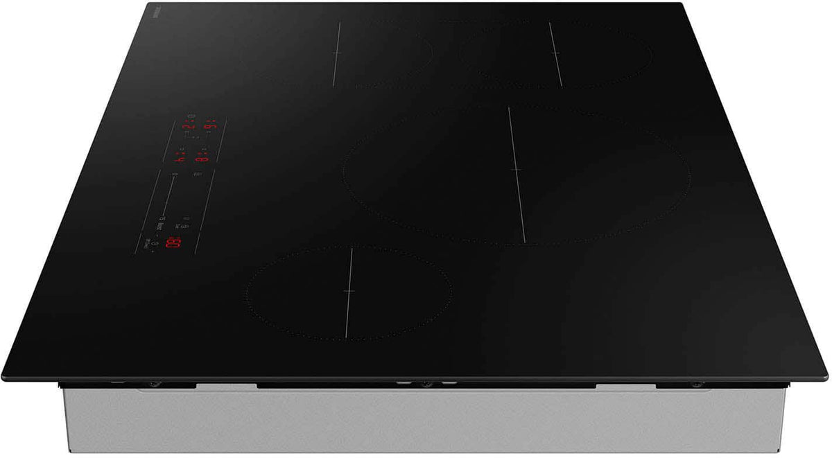 Samsung - 30" Induction Cooktop with Anti-Scratch Matte Glass and Sync Burners - Black