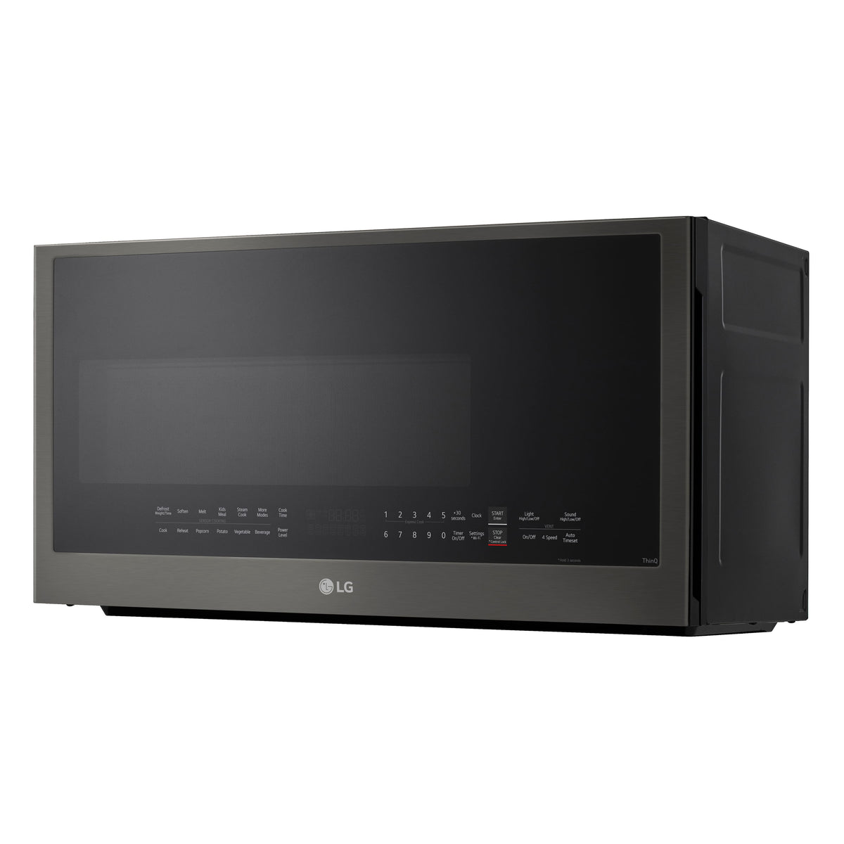 LG - 2.0 Cu. Ft. Over-the-Range Smart Microwave with Sensor Cooking and EasyClean - Black Stainless Steel