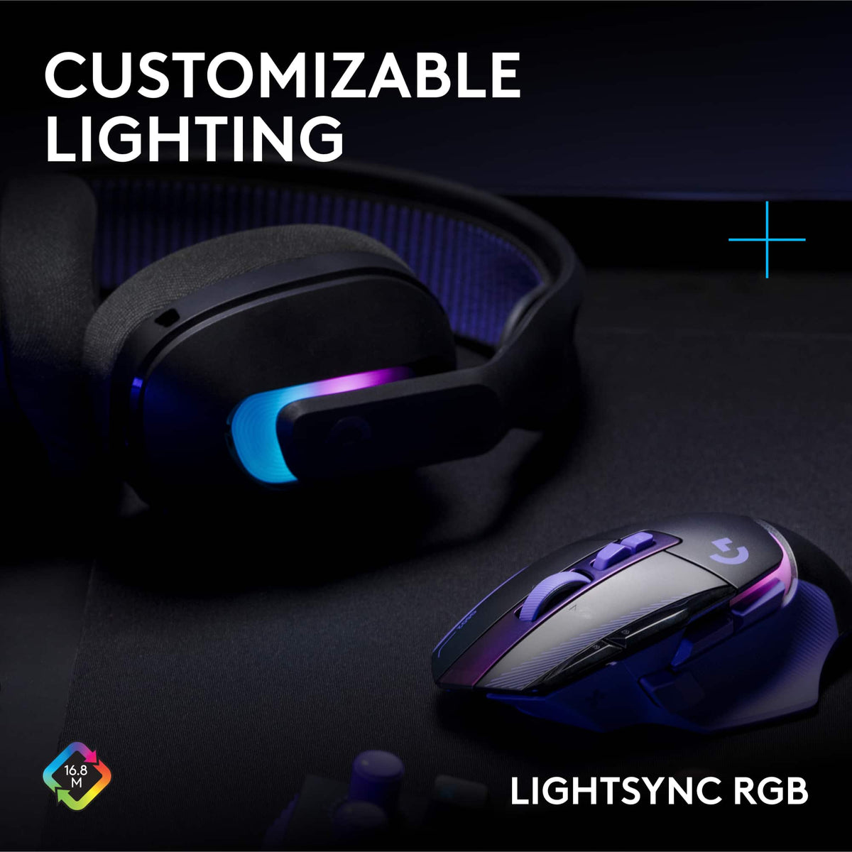 Logitech - G502 X PLUS Wireless Gaming Mouse for Desktop with HERO 44K Sensor and 13 Controls, USB-C mouse for PC, Mac - Wireless - Dark Lilac