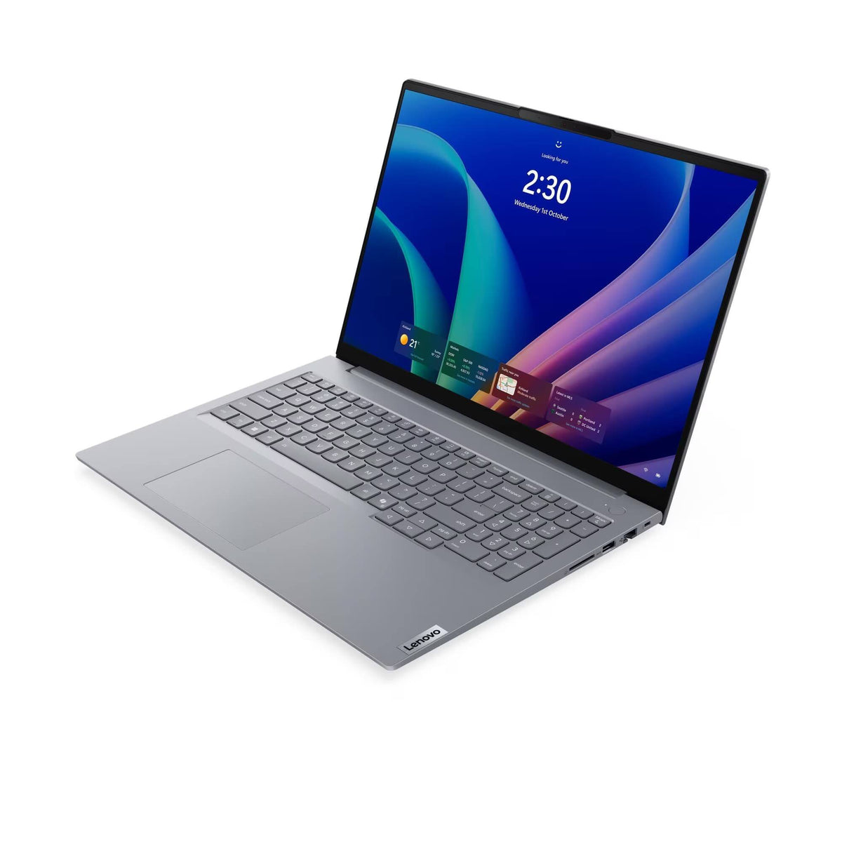 Lenovo - ThinkBook 16 Gen 9 16" Copilot+ PC - Latest Model - Intel Ultra 5 with 16GB Memory - 512GB SSD - Arctic Grey