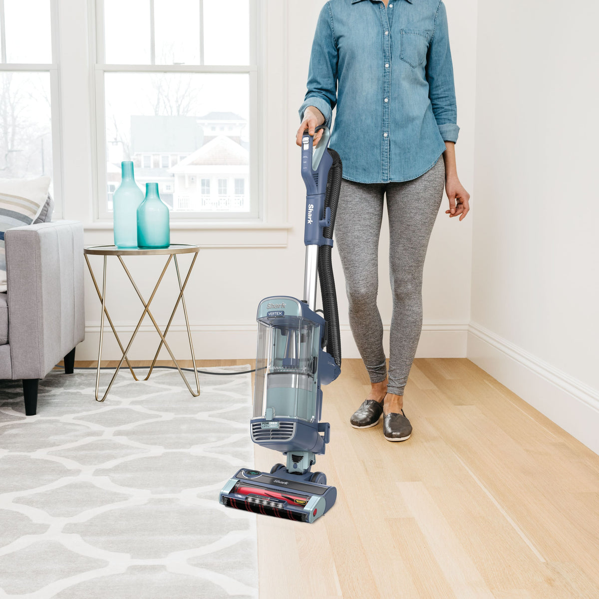 Shark - Vertex Pet Powered Lift-Away Upright Vacuum - Hawaiian Grey