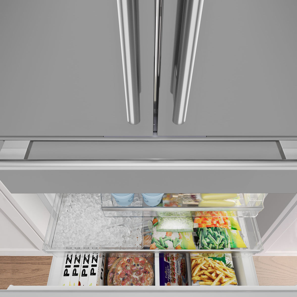 Thermador - Masterpiece 20.8 cu. Ft. French Door Counter-Depth Refrigerator with HomeConnect - Stainless Steel