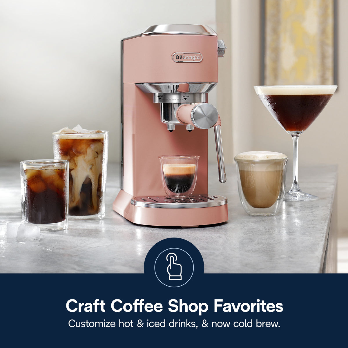 De'Longhi - Dedica Duo Espresso Machine - Rose