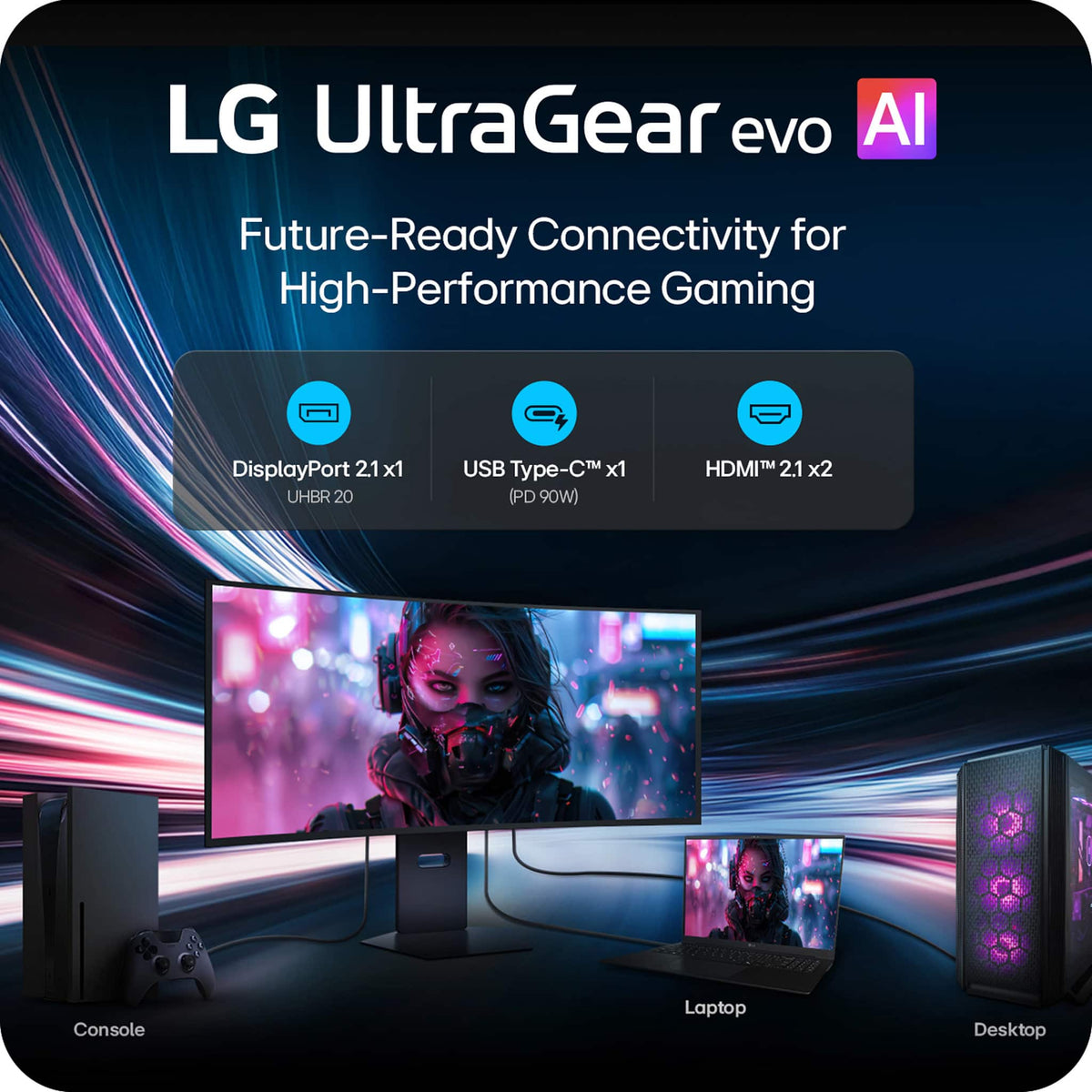 LG - UltraGear evo GX9 39" 5K2K OLED 165Hz 0.03ms G-SYNC FreeSync Premium Pro Gaming Monitor with DisplayHDR TRUE 500 - Black