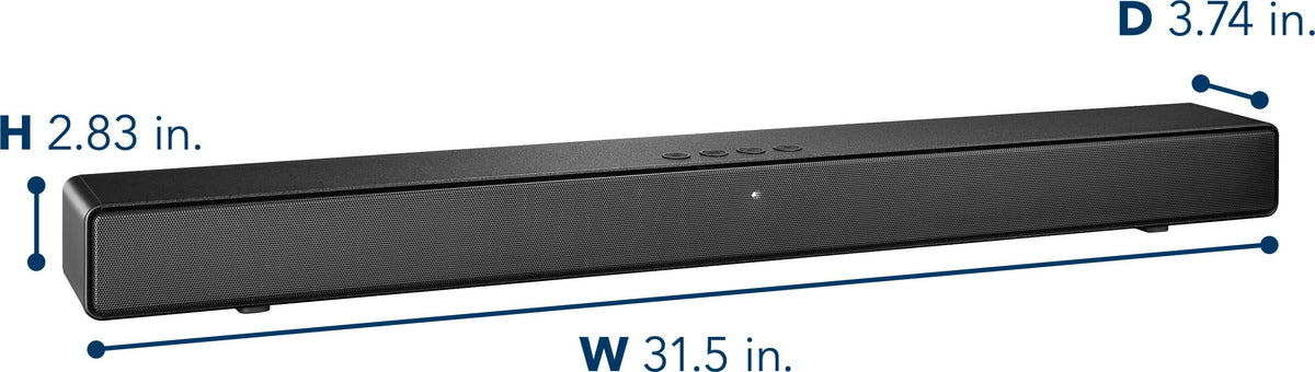 Insignia™ - 2.0 Channel Soundbar 32", Bluetooth - Black