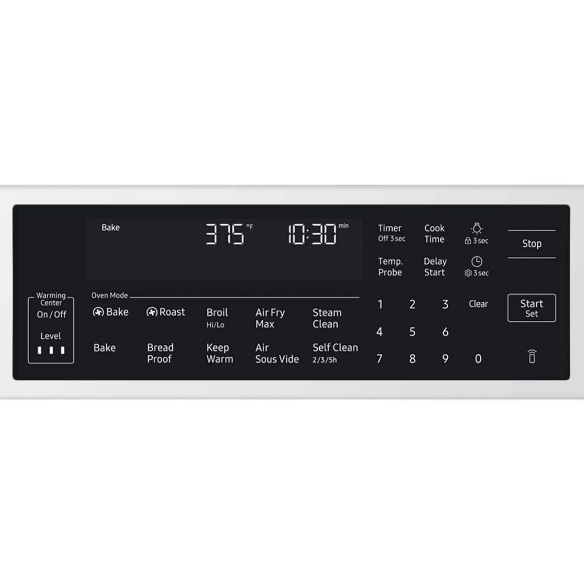 Samsung - 30 in. Wide 4 Burner 6.3 cu. ft. Bespoke Smart Slide-In Electric Range with Illuminated Precision Knobs - White Glass