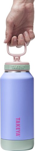 Takeya - Sport 32-oz. Soft-Touch Leakproof Water Bottle with Straw Lid - Grape Jelly