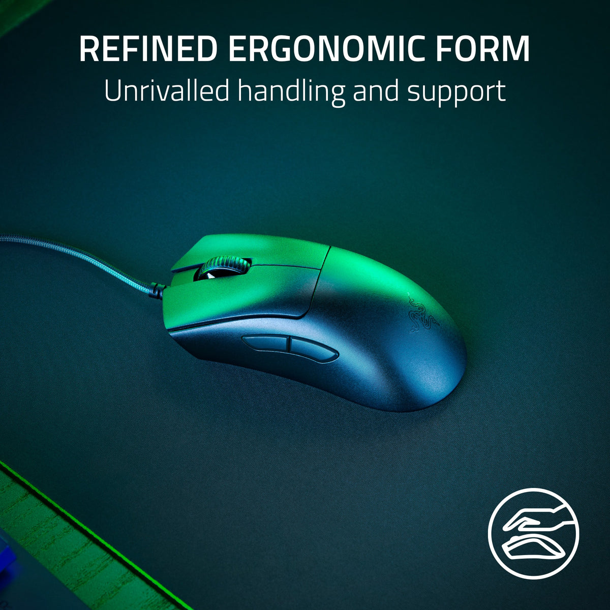 Razer - DeathAdder V3 Lightweight Optical Gaming Mouse with 8K Hz HyperPolling Technology - Wired - Black