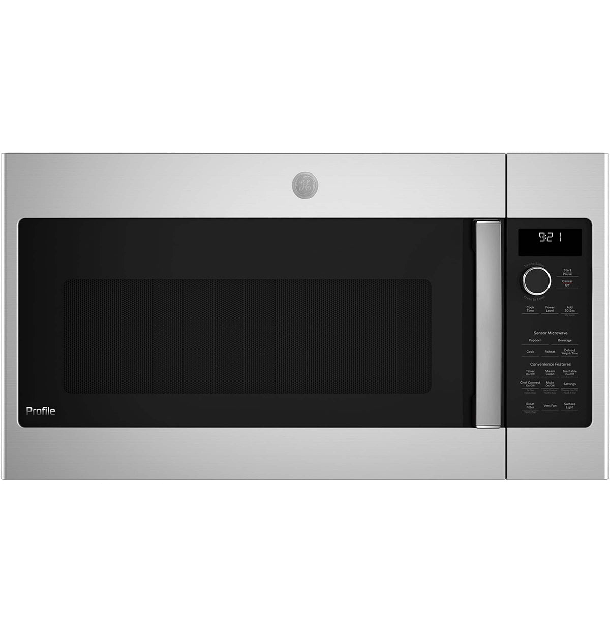 GE Profile - 2.1 Cu. Ft. Over-the-Range Microwave with Sensor Cooking and Easy Clean Interior with Steam Clean - Stainless Steel