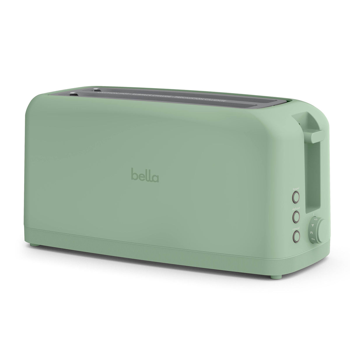 Bella - Fits-anywhere Kitchenware: 4-Slice Slim Toaster with Long Wide Slots - Seaglass