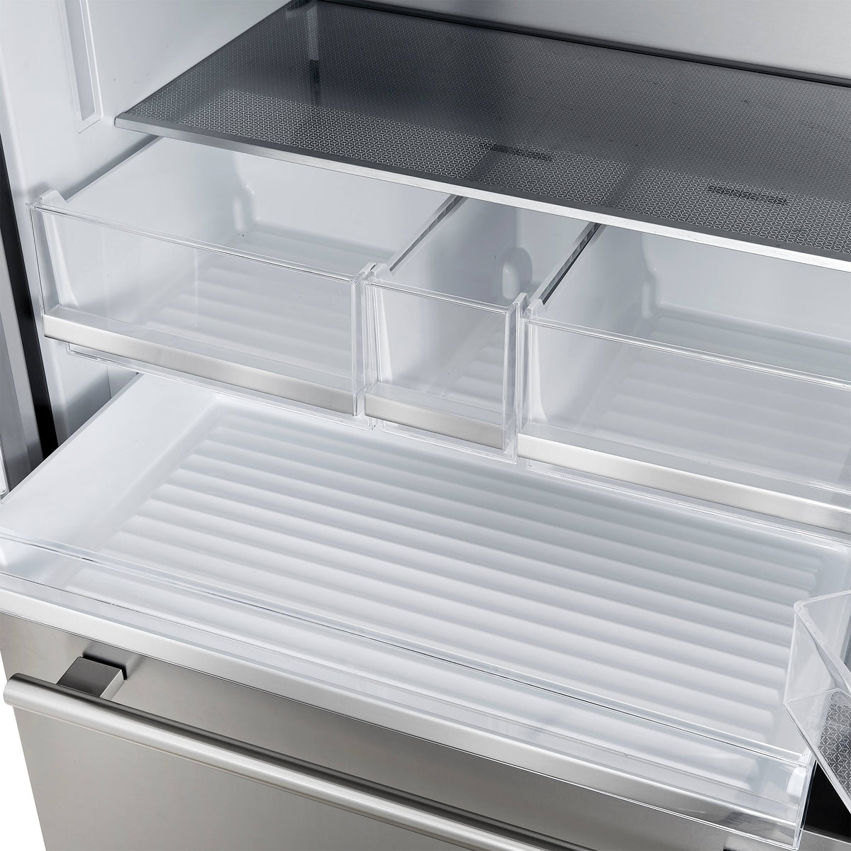 Forno Appliances - 36 in. Wide Aosta 22.4 Cu. Ft. French Door Refrigerator with Automatic Ice Maker - Stainless Steel
