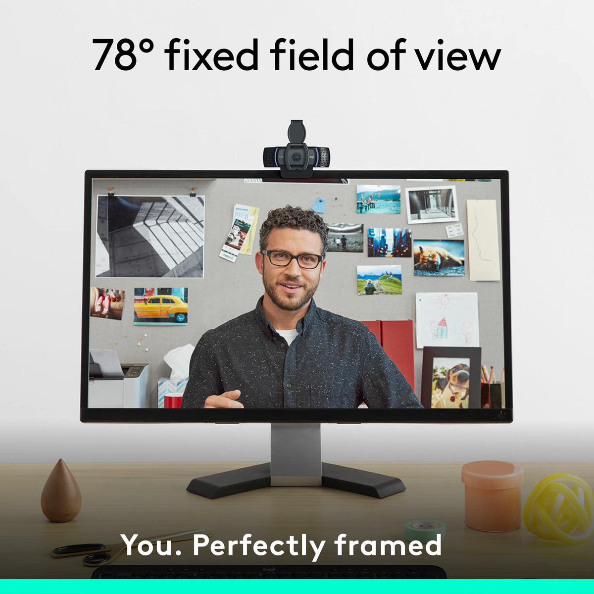 Logitech - C920e HD 1080p Mic-Enabled Webcam, Certified for Zoom, Microsoft Teams compatible, TAA Compliant - Black