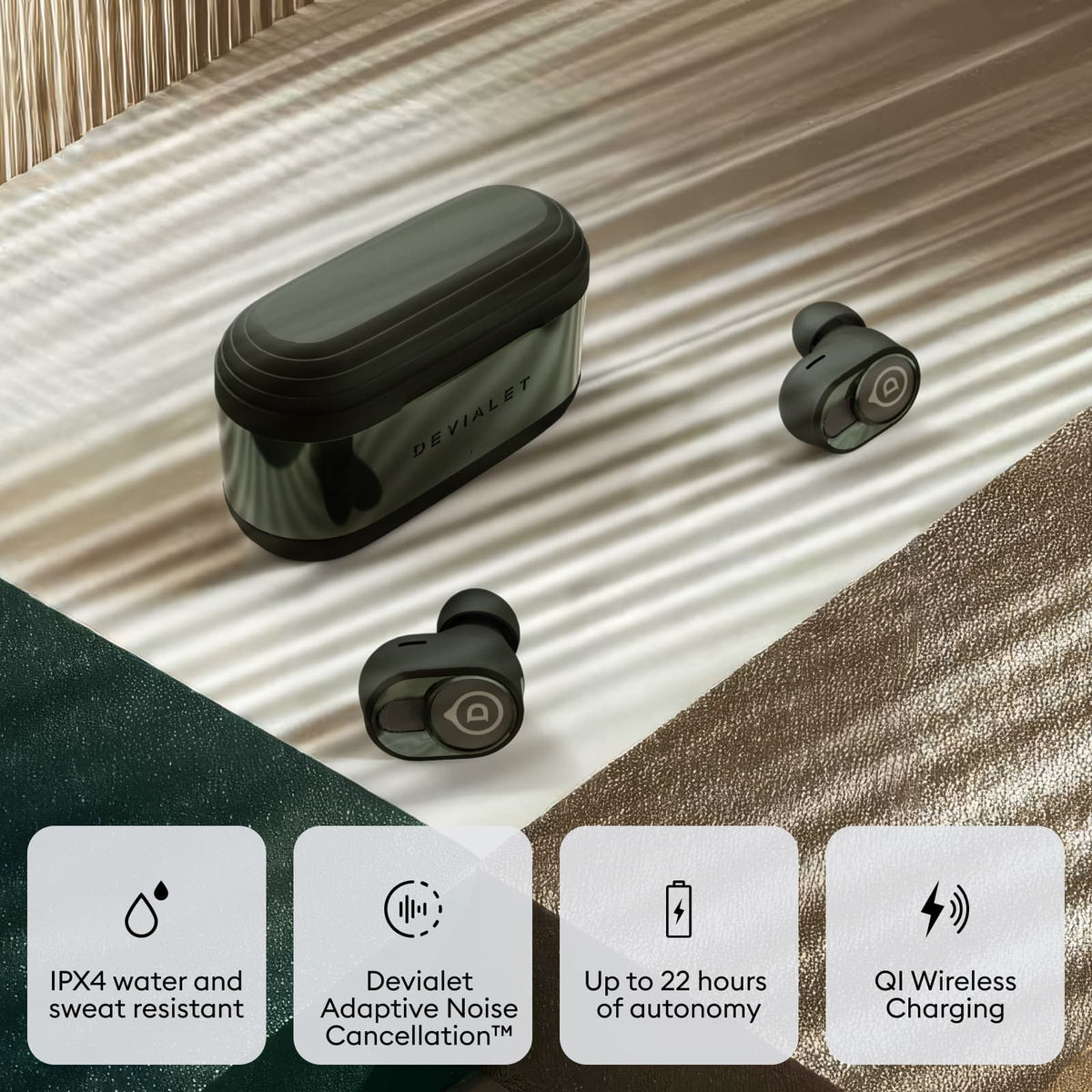 Devialet Gemini - II Wireless In-Ear Bluetooth Earbuds - Deep Forest