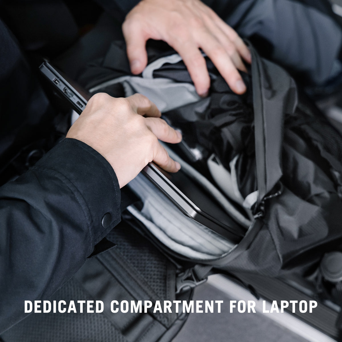 ASUS - ROG Archer ErgoAir 40L Lightweight Modular Gaming Backpack with 18" Laptop Compartment and Waterproof Rain Cover - Black